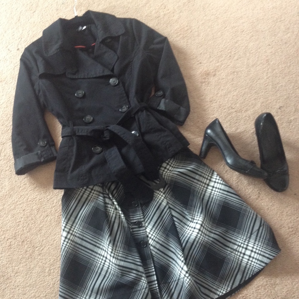 trench-styled jacket/blazer 3/4 sleeve